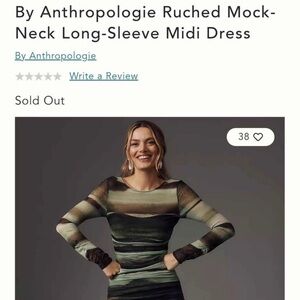 Anthropologie Striped Long-Sleeve Midi Dress